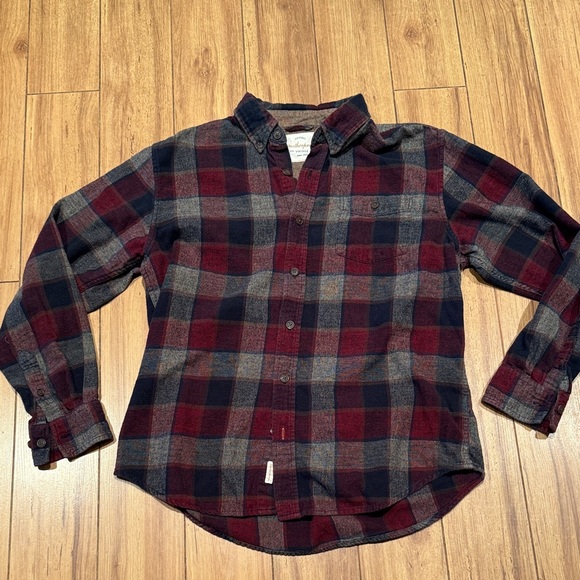 Weatherproof Other - Weatherproof Men's Red and Gray Plaid Button Down Cotton Shirt. Size M